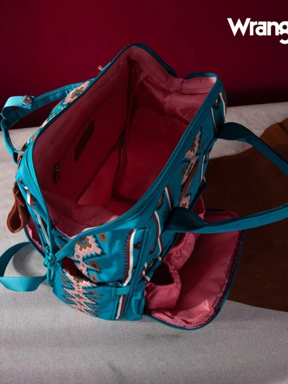 Wrangler Aztec Printed Callie Backpack - Turquoise